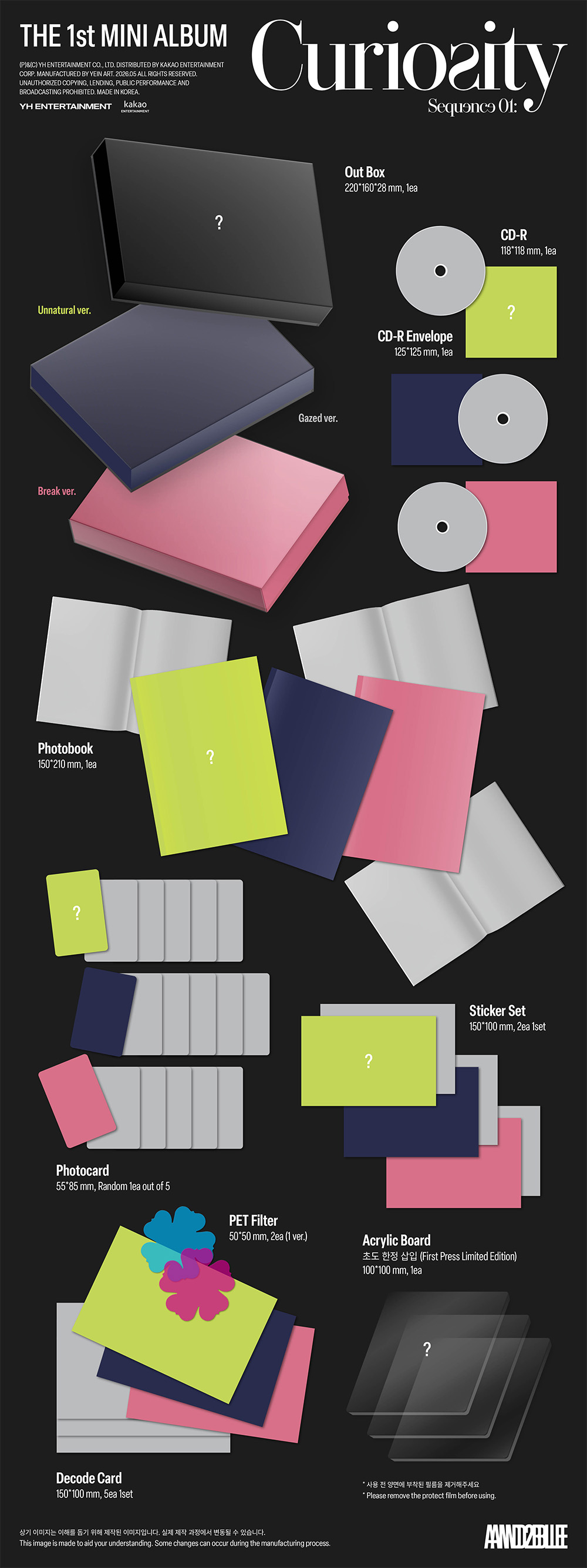 [3CD SET] AND2BLE - 1st Mini Album [Sequence 01: Curiosity]